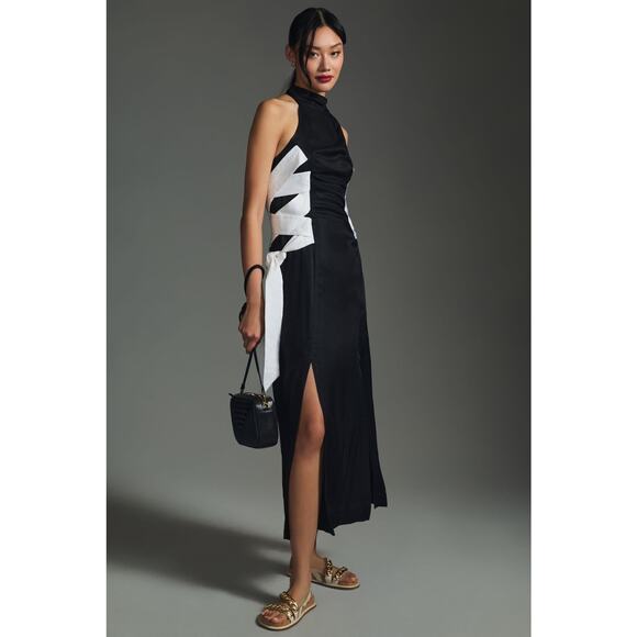 NWT Anthropologie Maeve Lace-Up Crewneck Dress - Size 6 - Picture 1 of 7